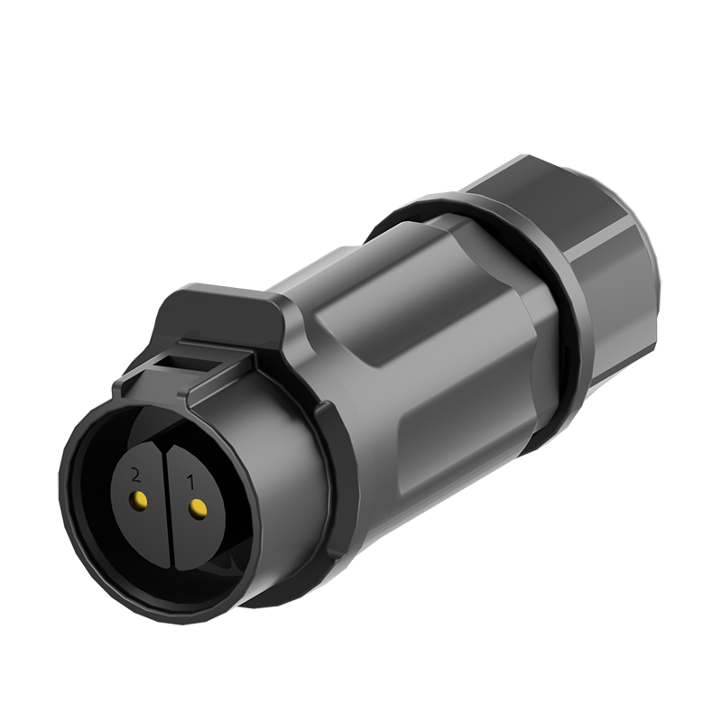 LP12 Insert the two pins of waterproof wire connectors